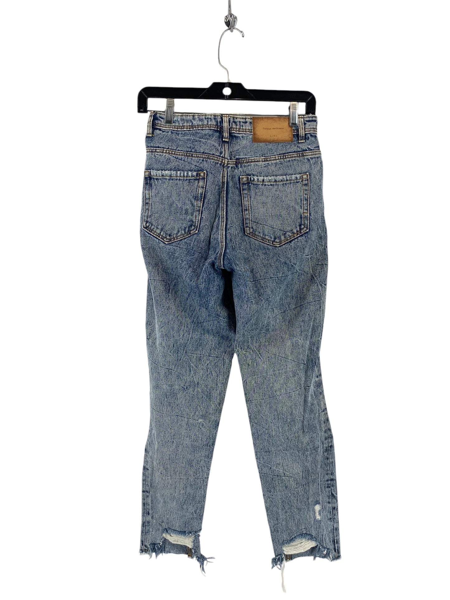 Jeans Straight By Zara In Blue Denim, Size: 2