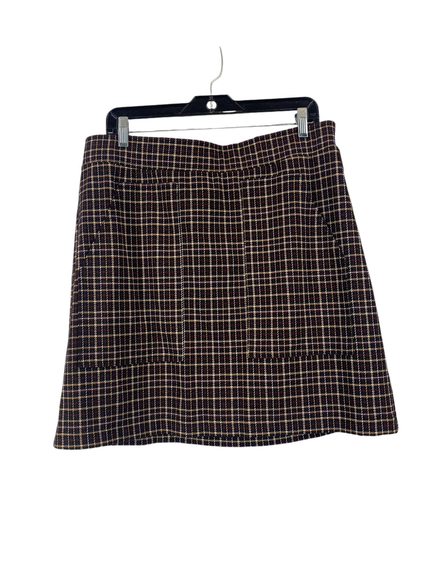 Skirt Mini & Short By Loft In Black & Brown, Size: L