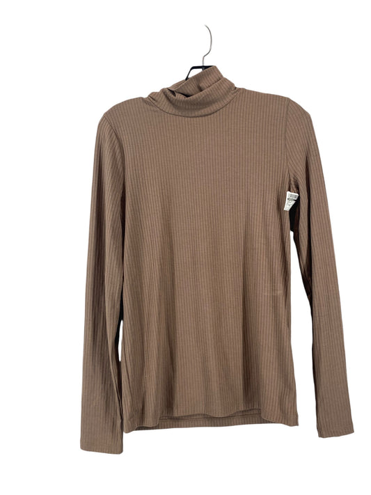 Top Long Sleeve By Madewell In Brown, Size: M