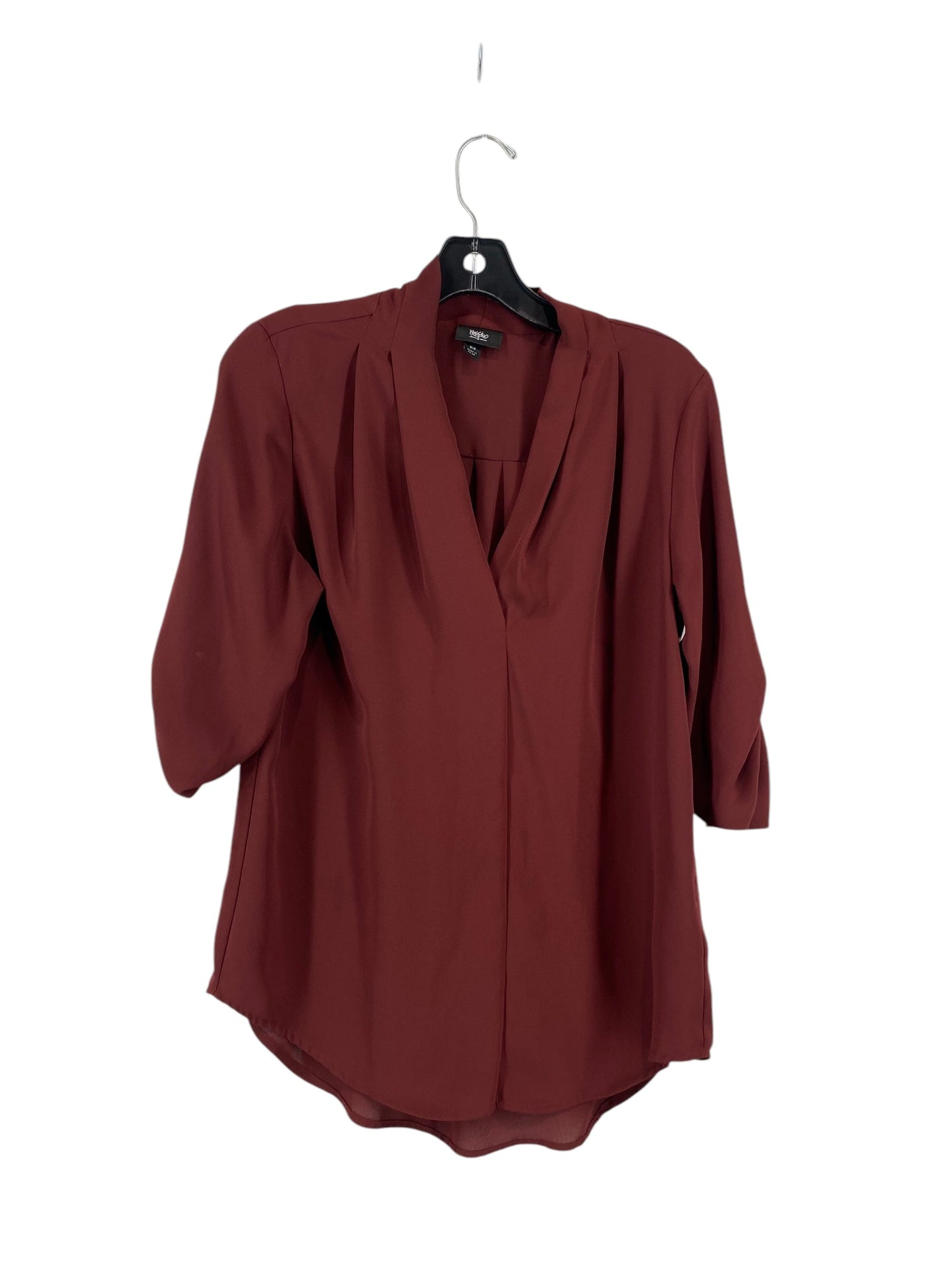 Top 3/4 Sleeve By Mossimo In Red, Size: M