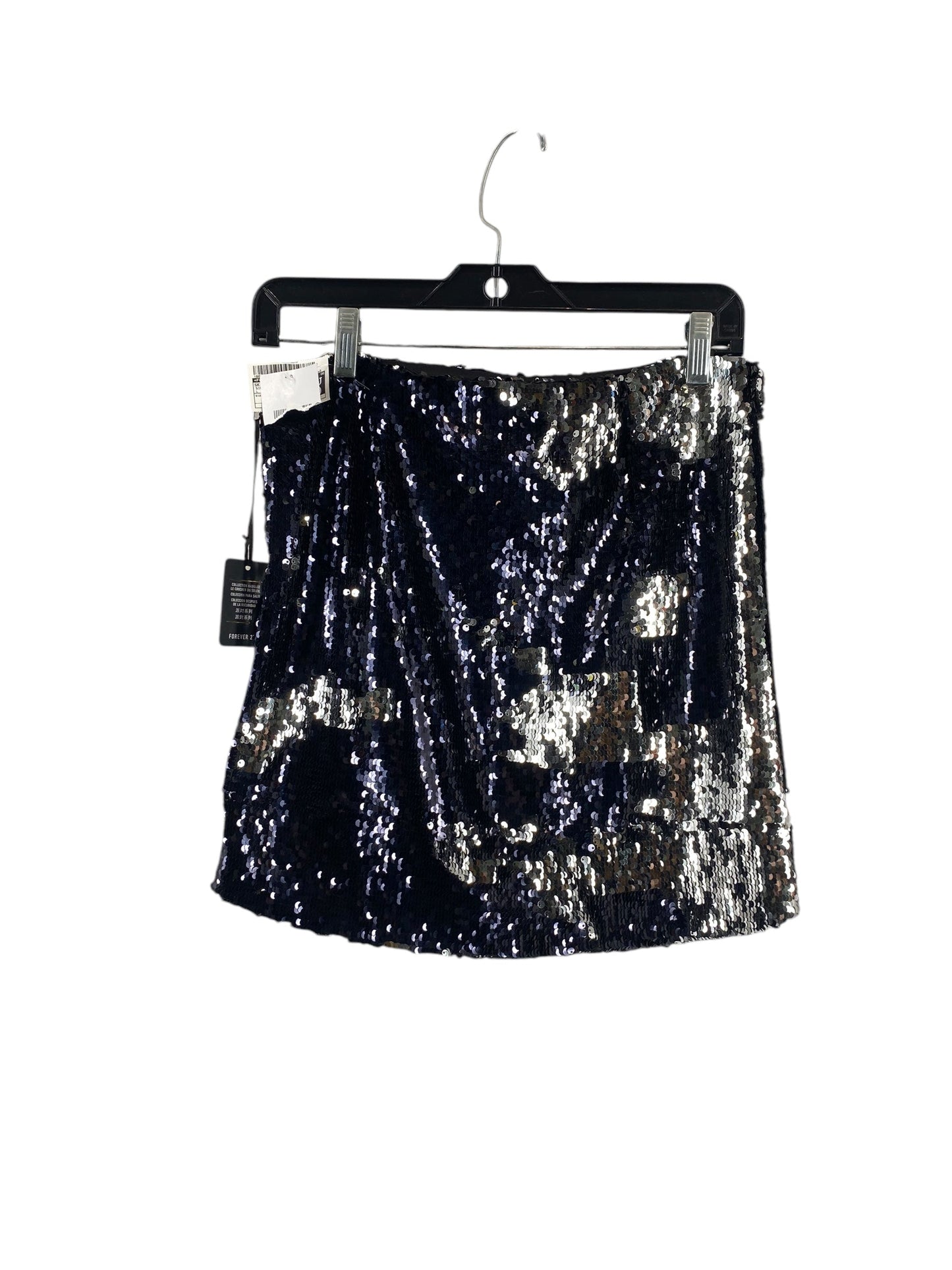 Skirt Mini & Short By Forever 21 In Silver, Size: L