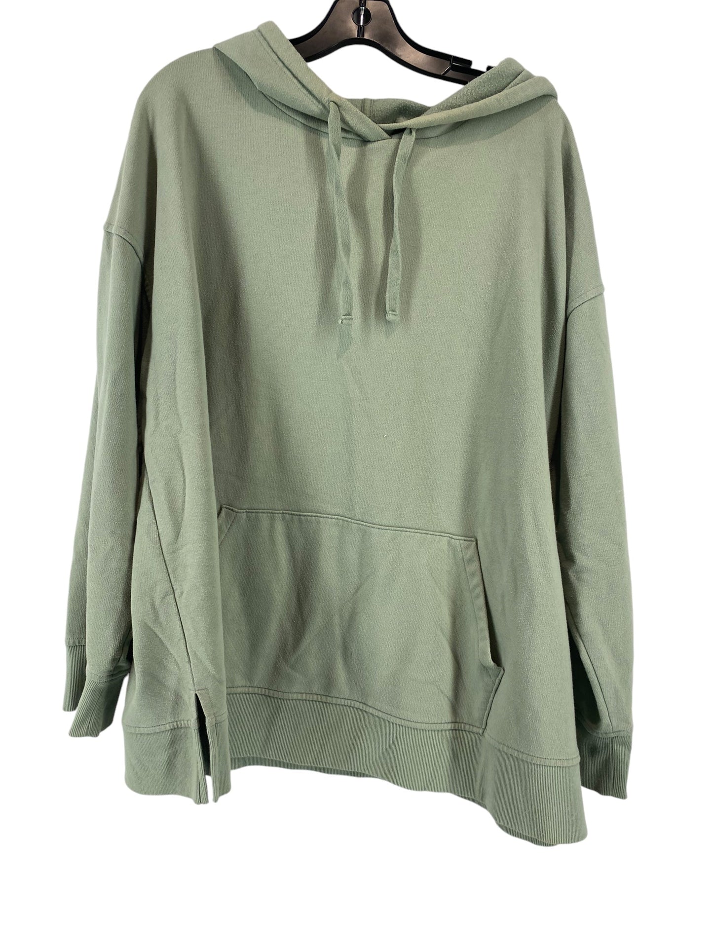 Athletic Top Long Sleeve Hoodie By Ava & Viv In Green, Size: 2x