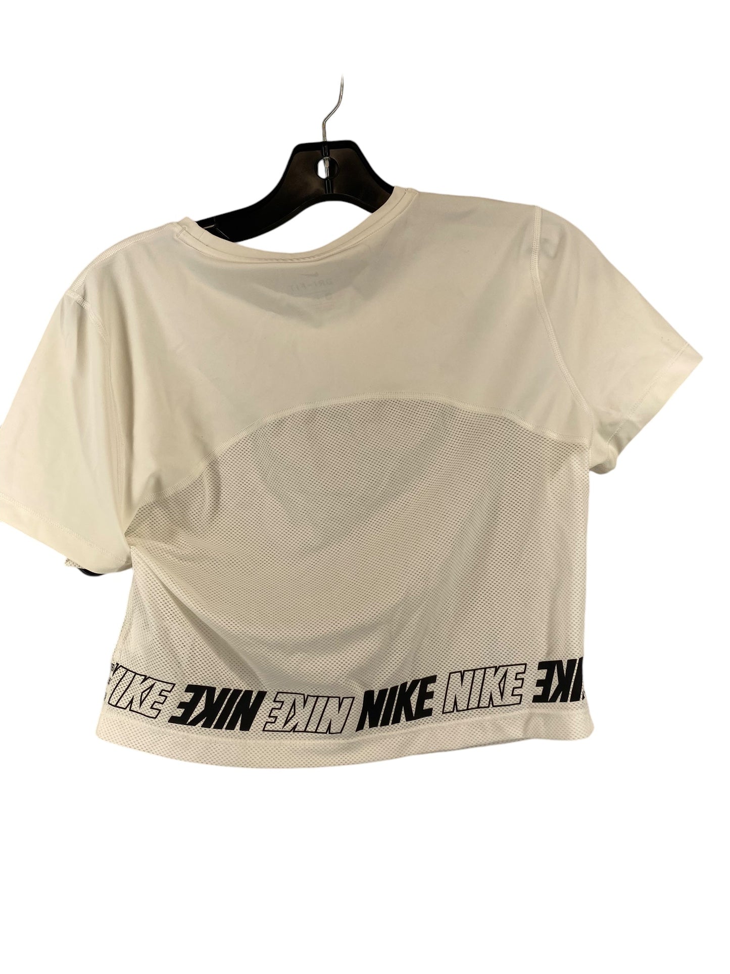 Athletic Top Short Sleeve By Nike In White, Size: M