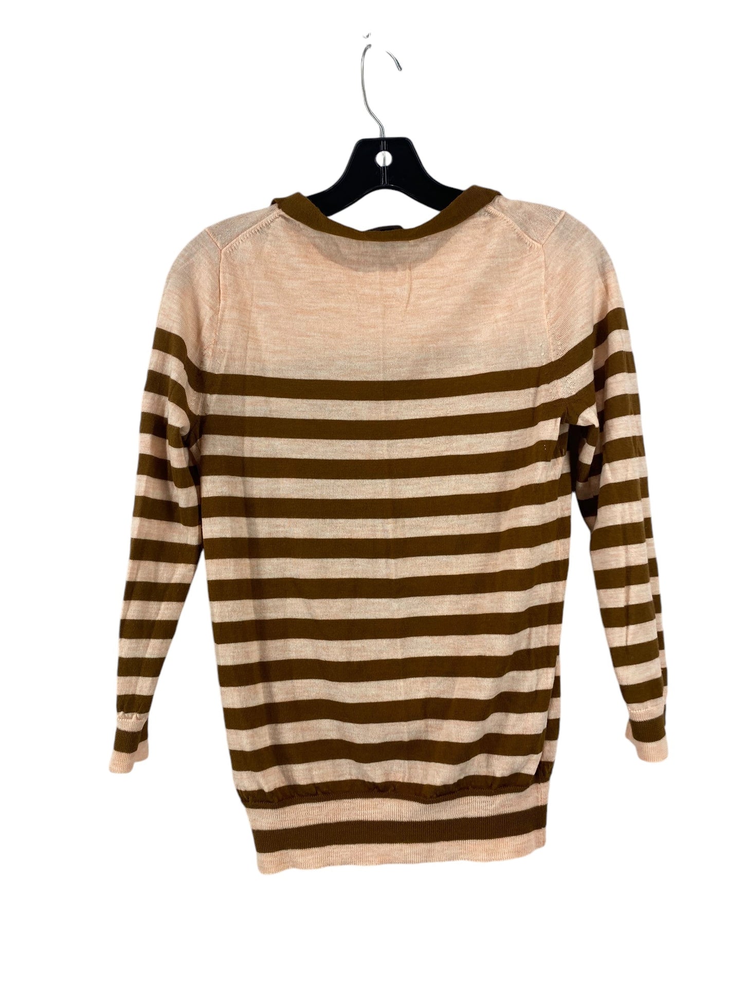 Top Long Sleeve By J. Crew In Brown & Pink, Size: S