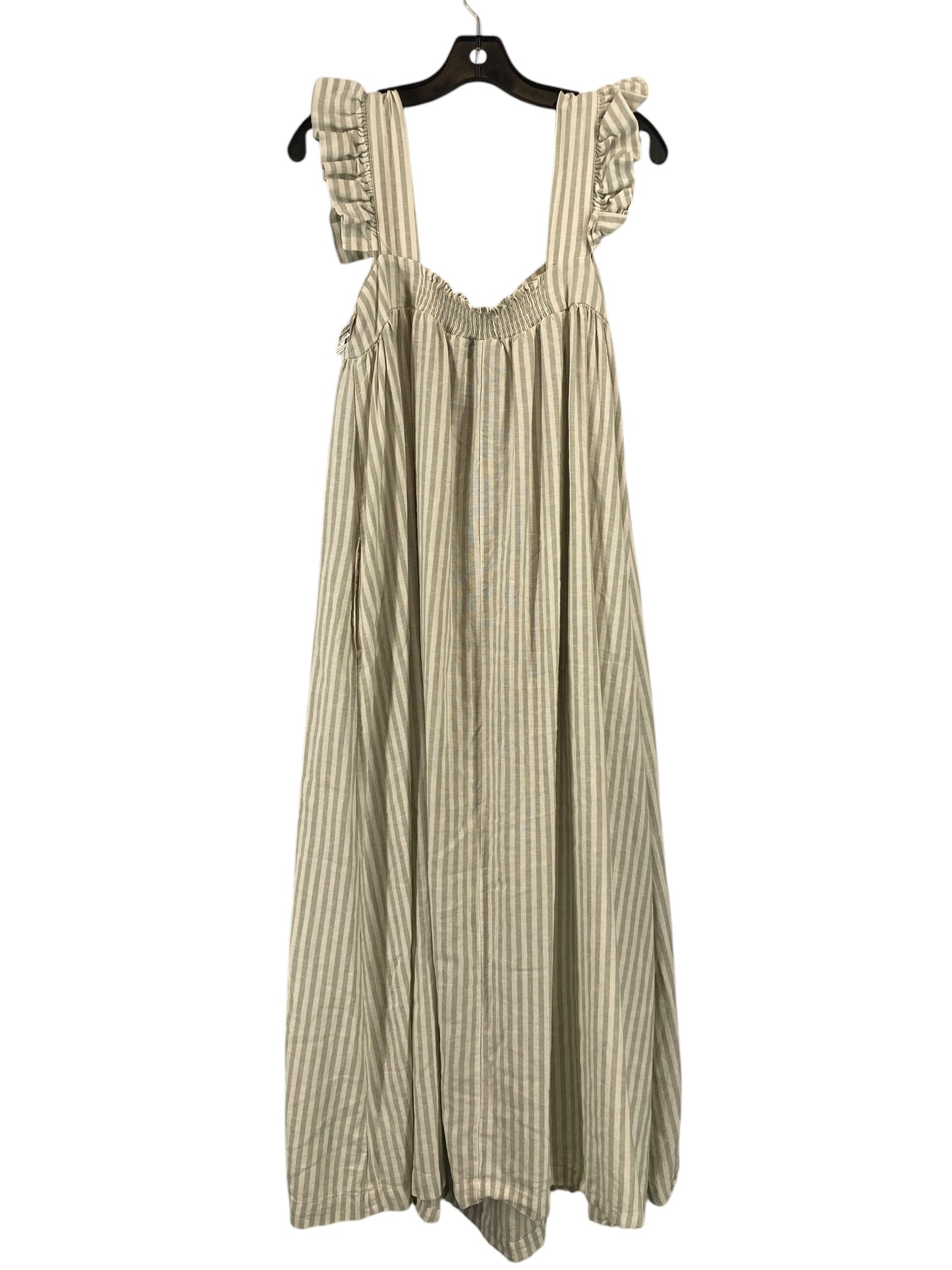 Dress Casual Maxi By A New Day In Green & White, Size: L