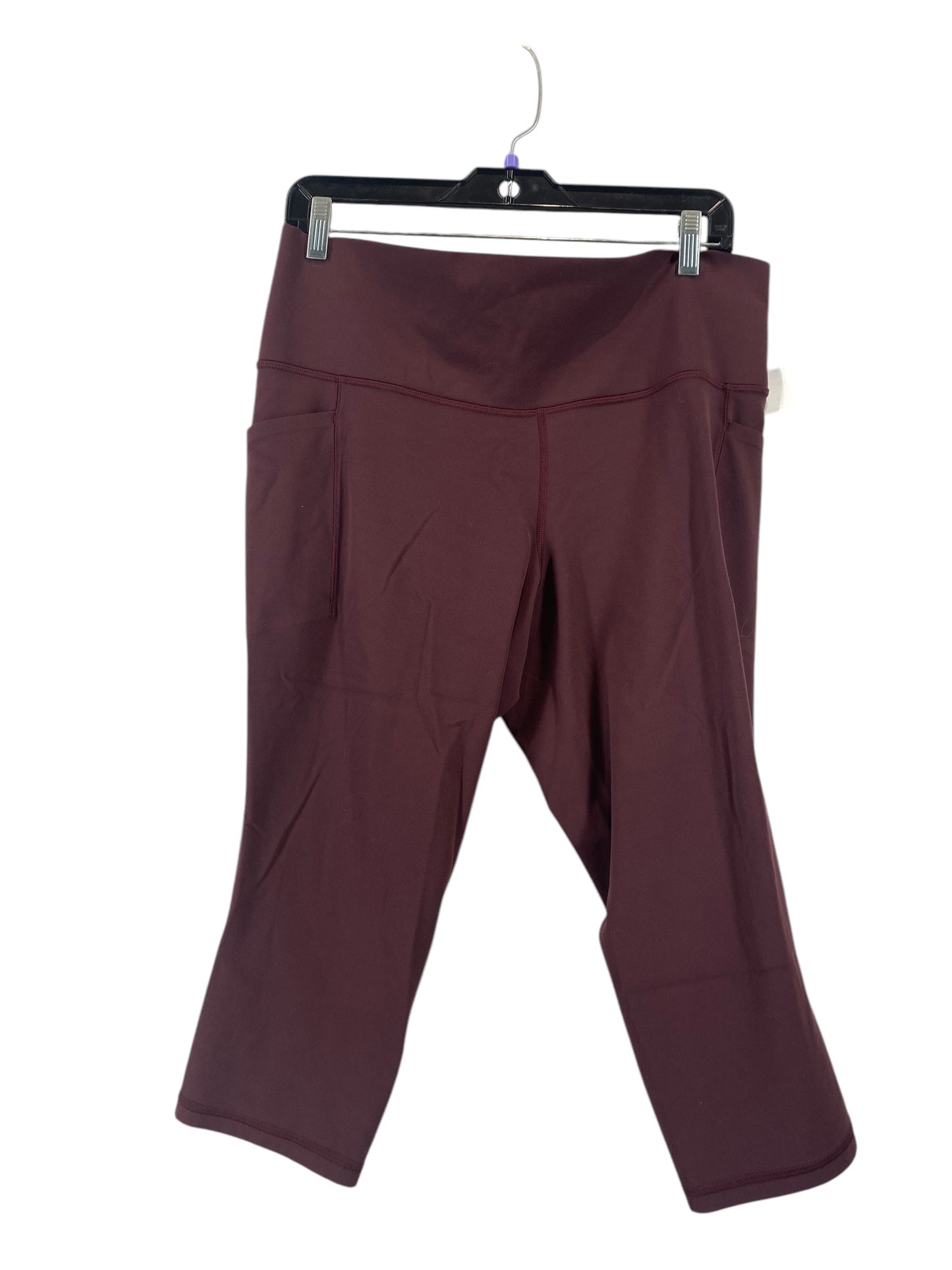 Athletic Leggings By Athleta In Maroon, Size: Xl