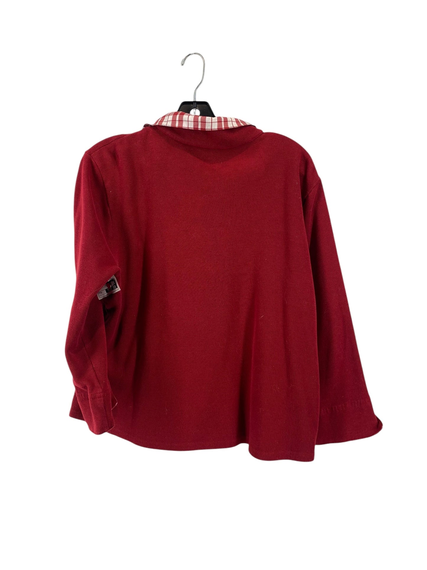 Sweatshirt Collar By Rebecca Malone In Red, Size: Xl