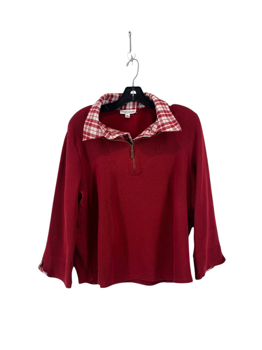 Sweatshirt Collar By Rebecca Malone In Red, Size: Xl