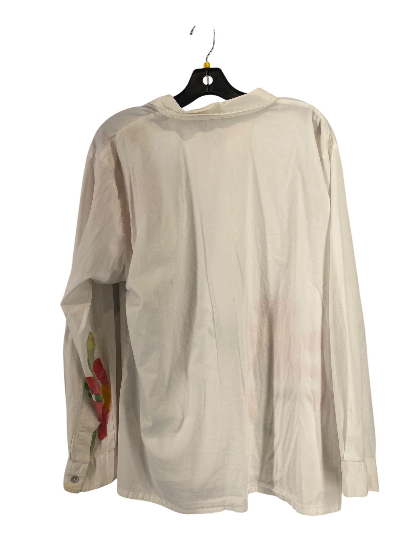 Top Long Sleeve By Chicos In White