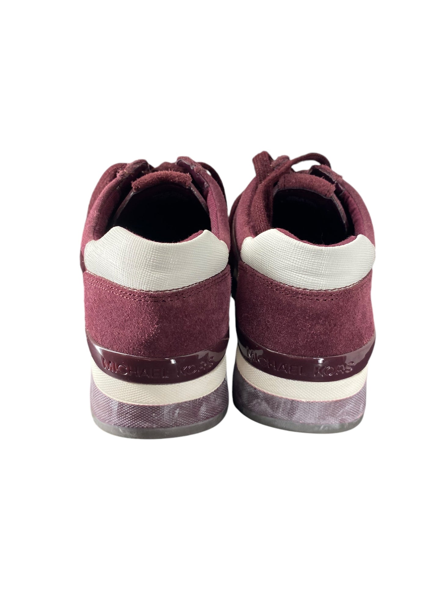 Shoes Sneakers By Michael By Michael Kors In Maroon, Size: 7