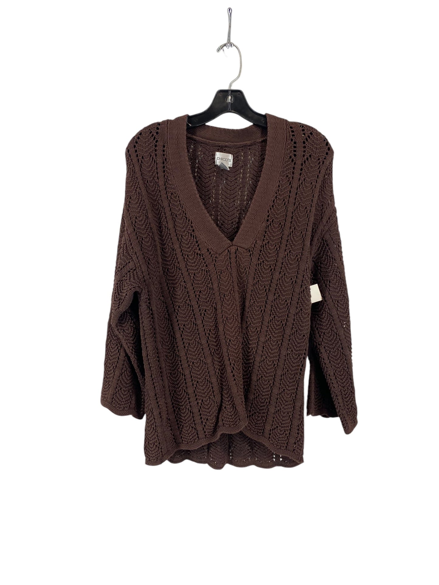 Sweater By Chicos In Brown, Size: 2