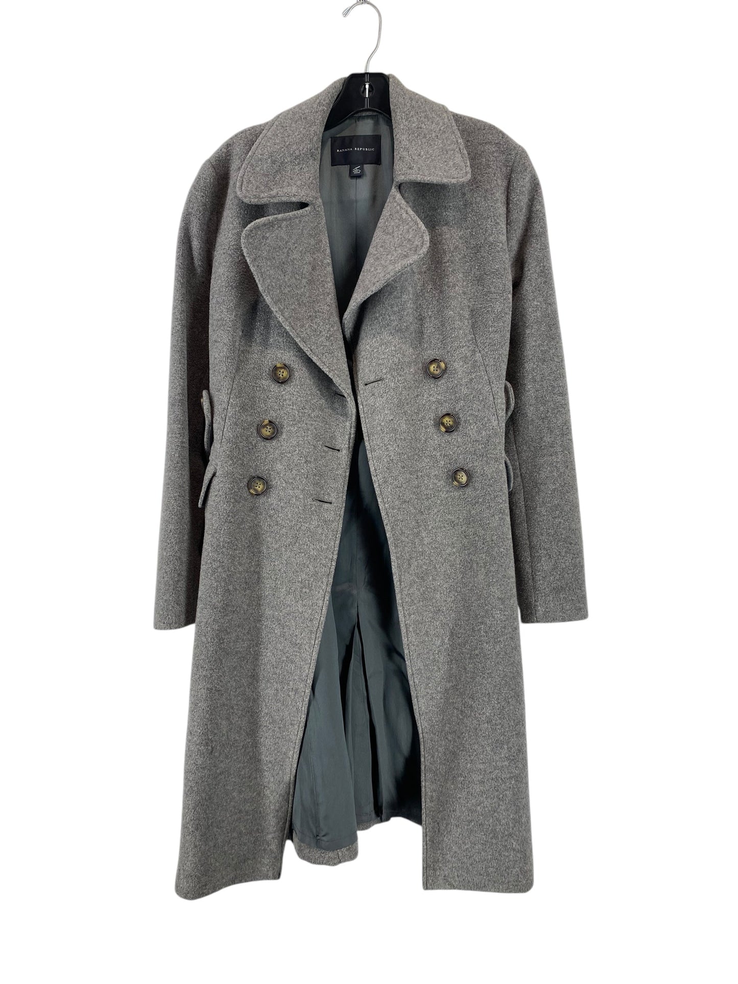 Coat Peacoat By Banana Republic In Grey, Size: L