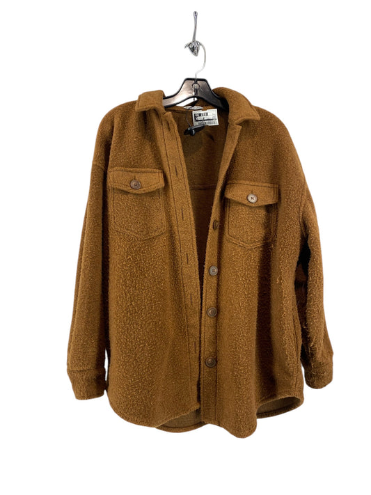 Jacket Shirt By Dex In Brown, Size: S