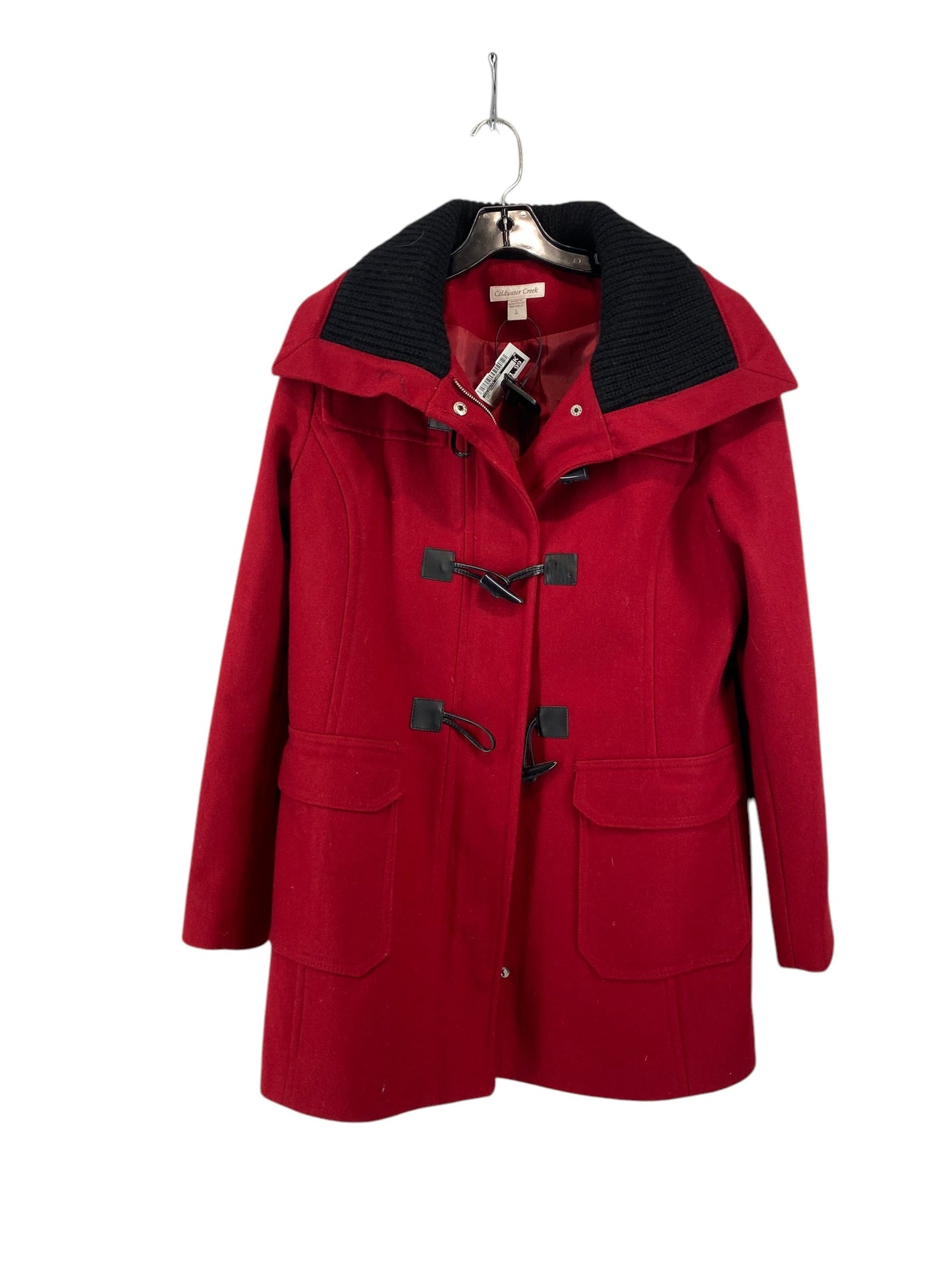 Coat Peacoat By Coldwater Creek In Red, Size: L