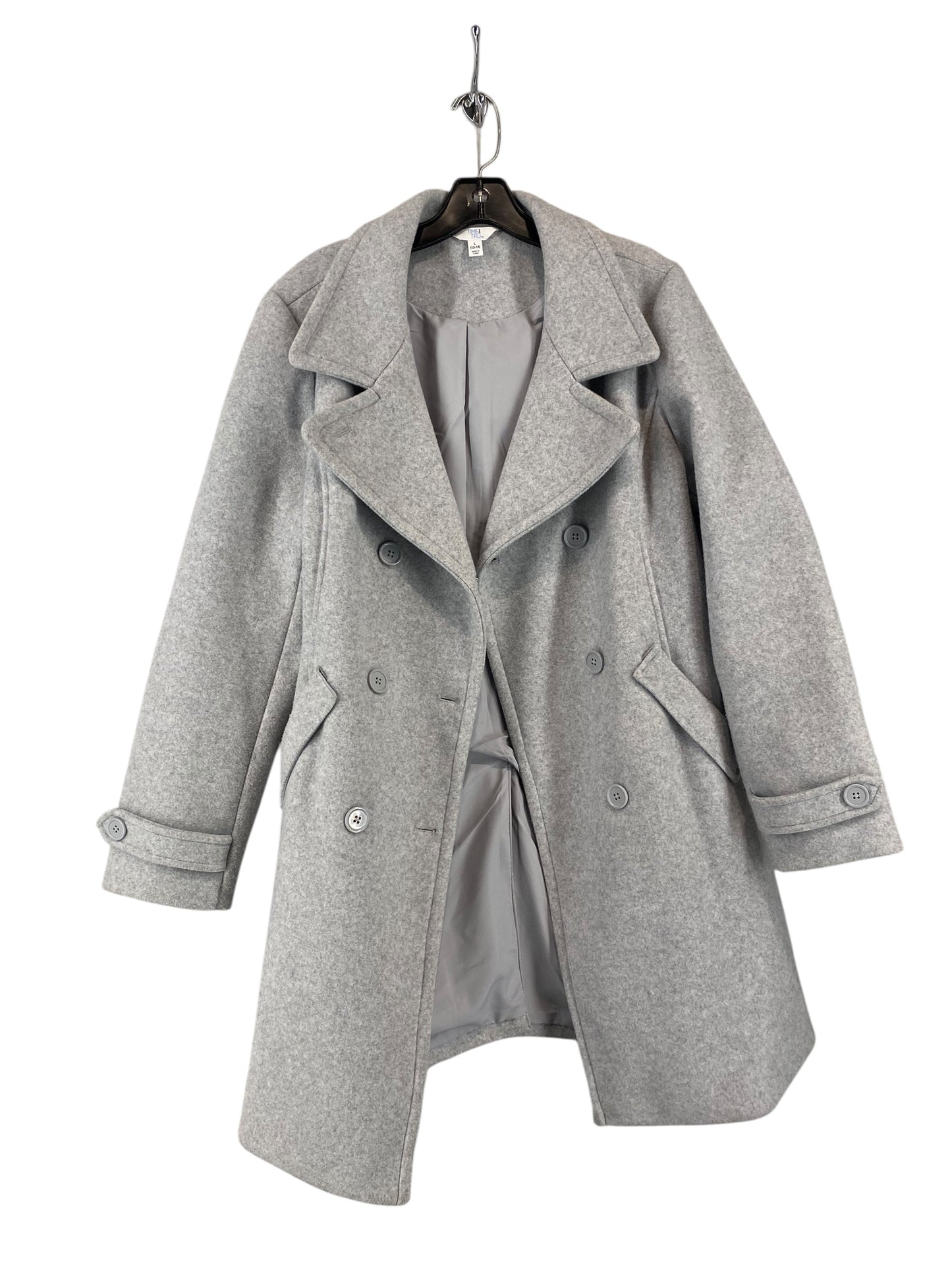 Coat Peacoat By Time And Tru In Grey, Size: L