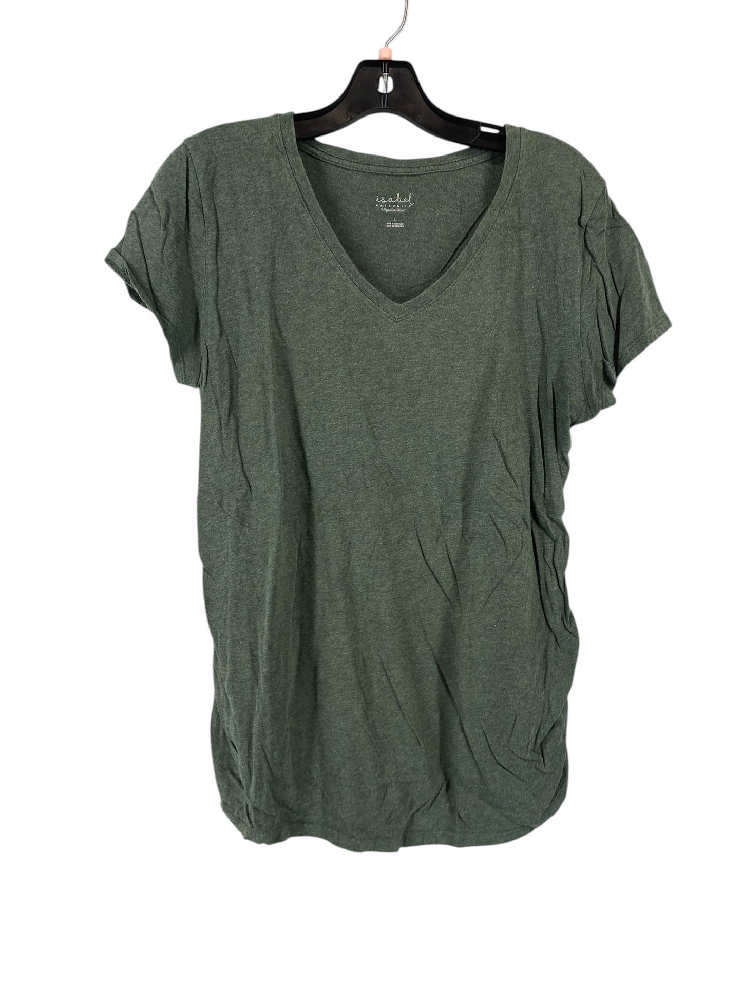 Top Short Sleeve By Isabel Maternity In Green, Size: L