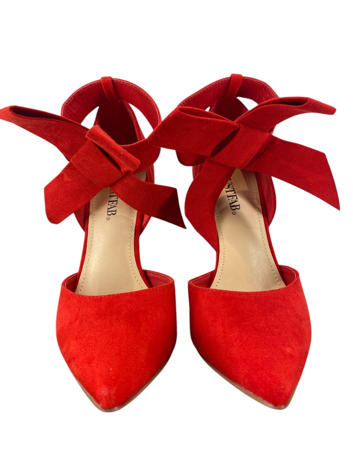 Shoes Heels Stiletto By Just Fab In Red, Size: 6