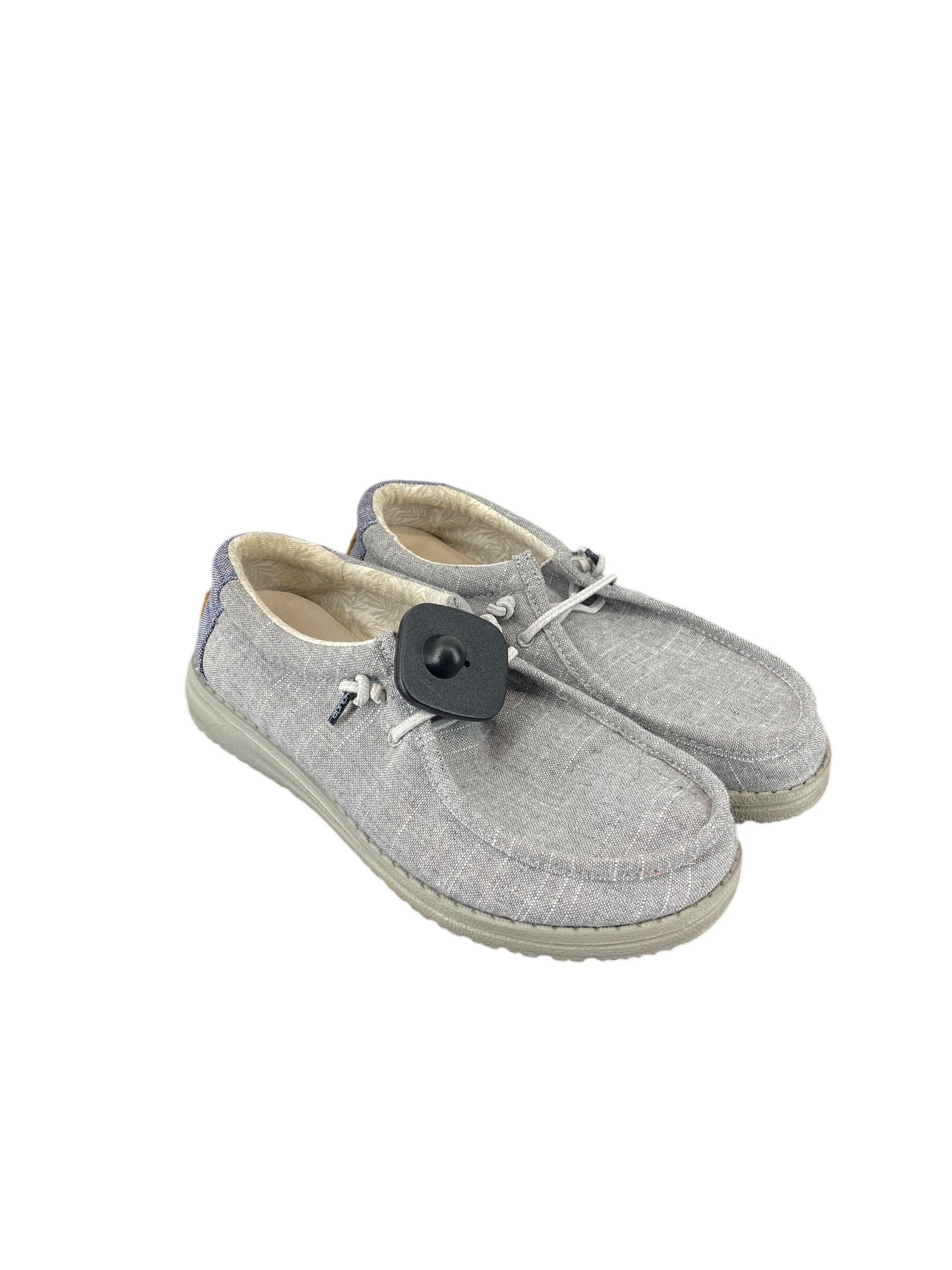 Shoes Flats By Hey Dude In Grey, Size: 6