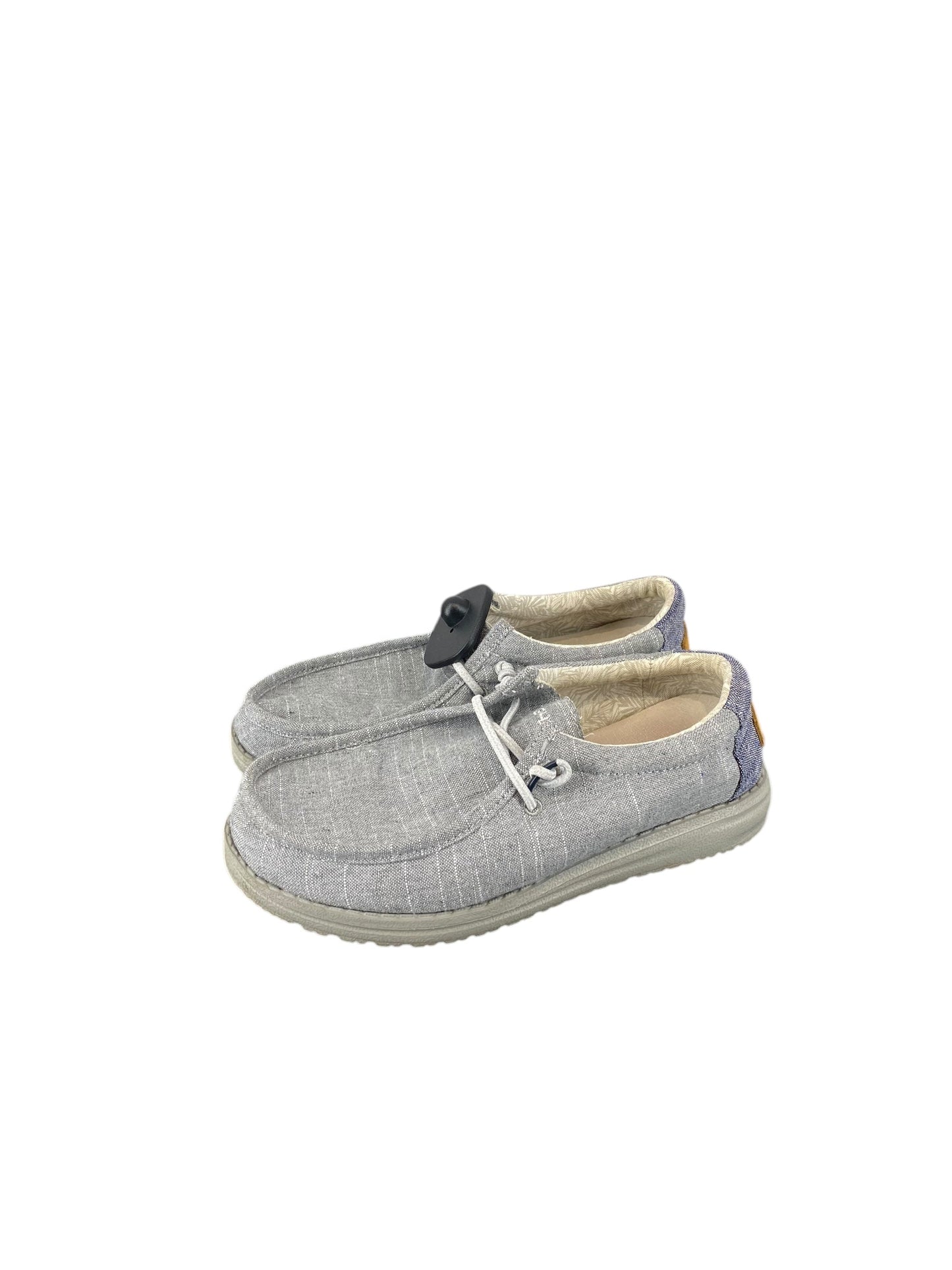 Shoes Flats By Hey Dude In Grey, Size: 6