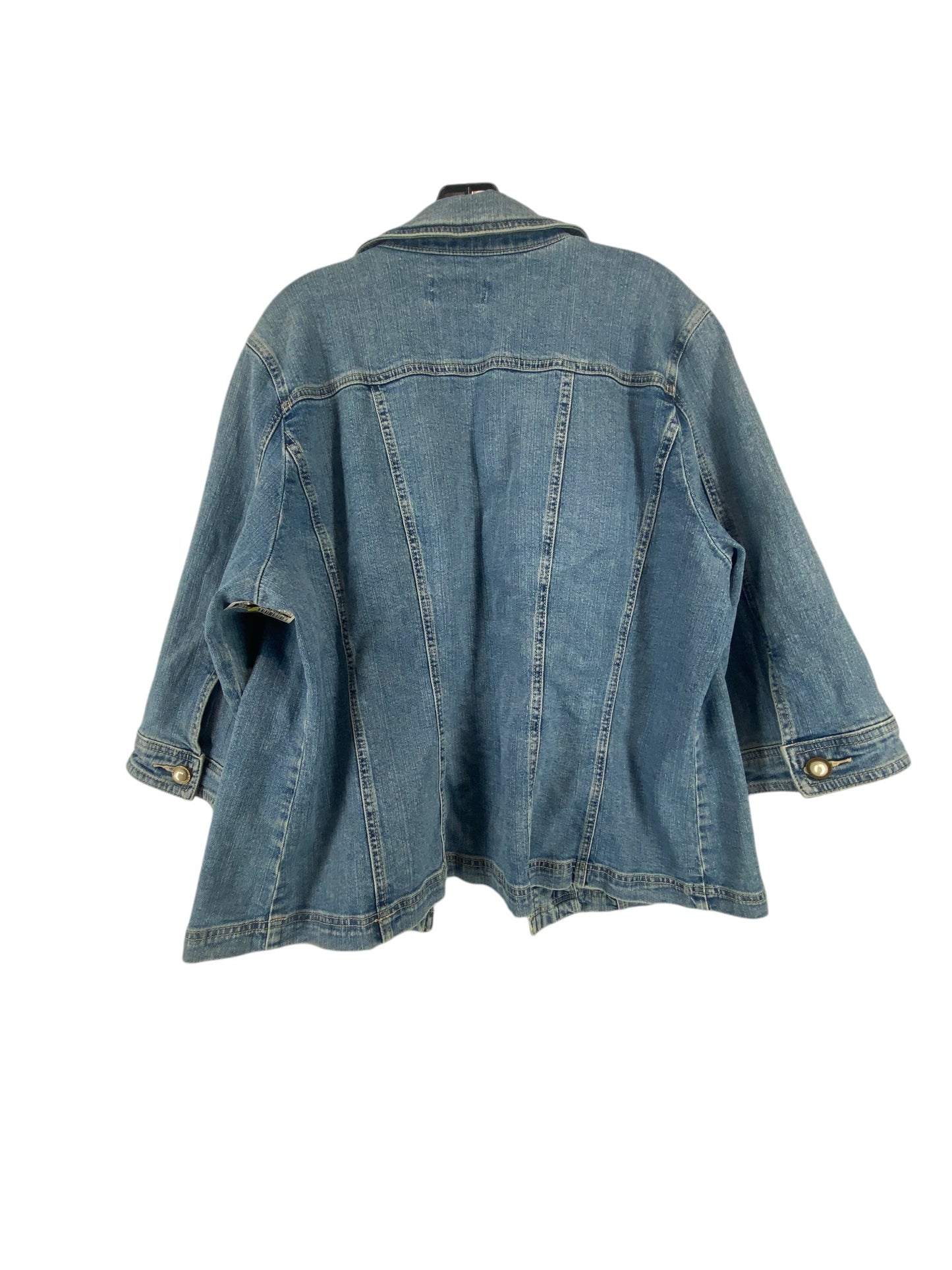 Jacket Denim By Clothes Mentor In Blue Denim, Size: 1x