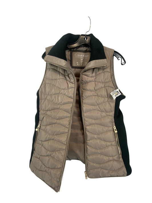 Vest Puffer & Quilted By Calvin Klein Performance In Brown, Size: S