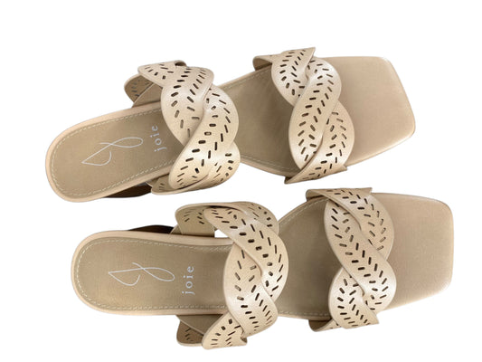 Sandals Heels Block By Joie In Beige, Size: 6.5