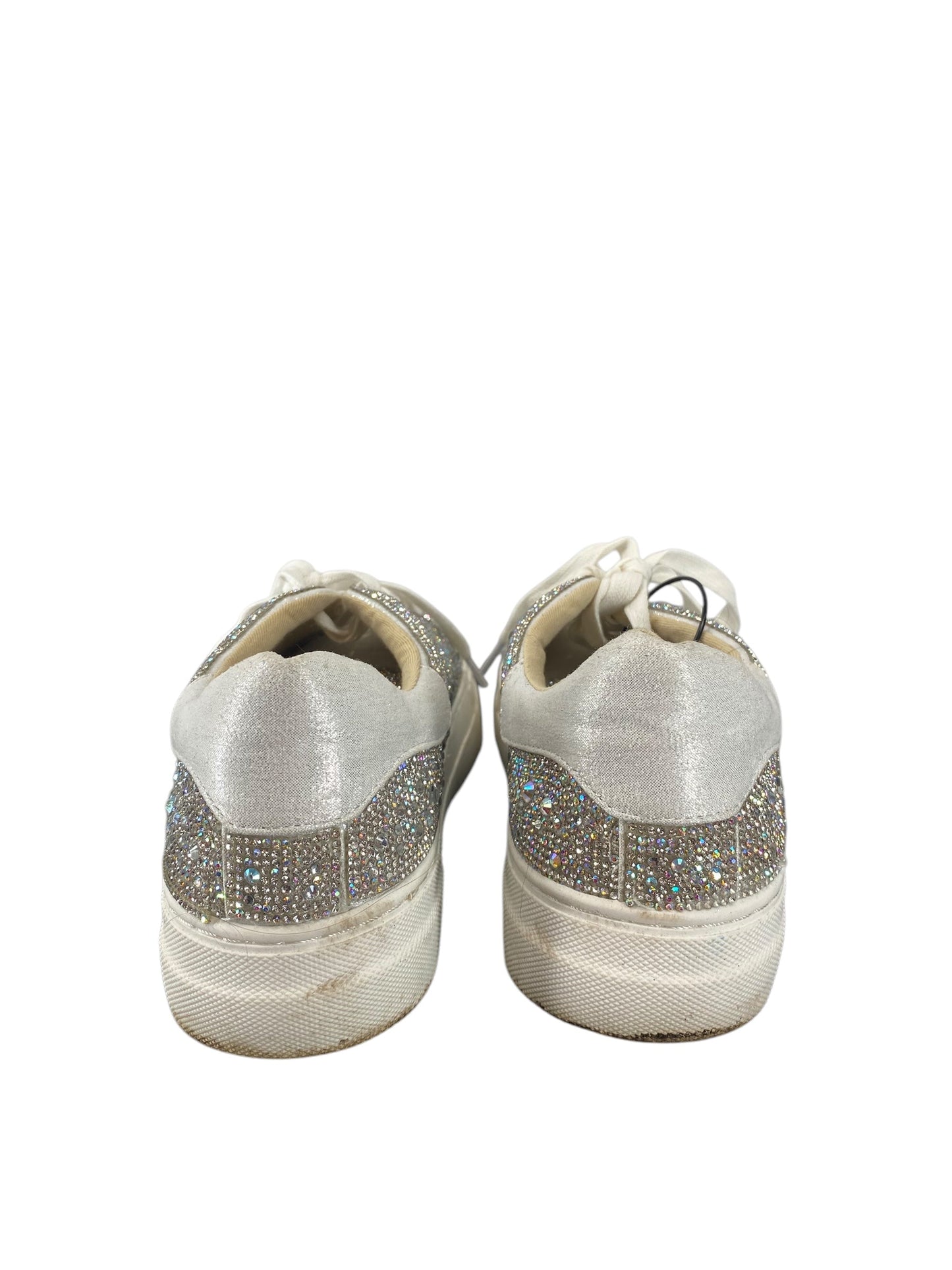 Shoes Sneakers By Betsey Johnson In Silver, Size: 8.5