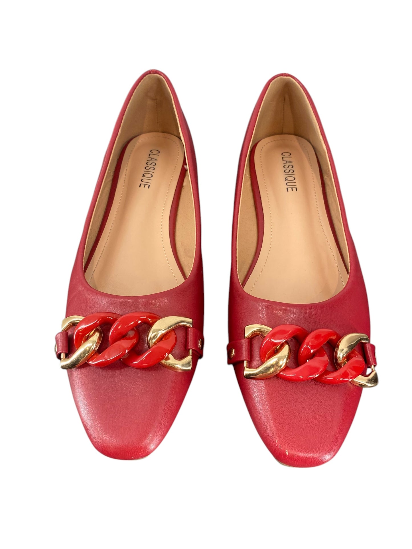 Shoes Flats By Classique In Red, Size: 9