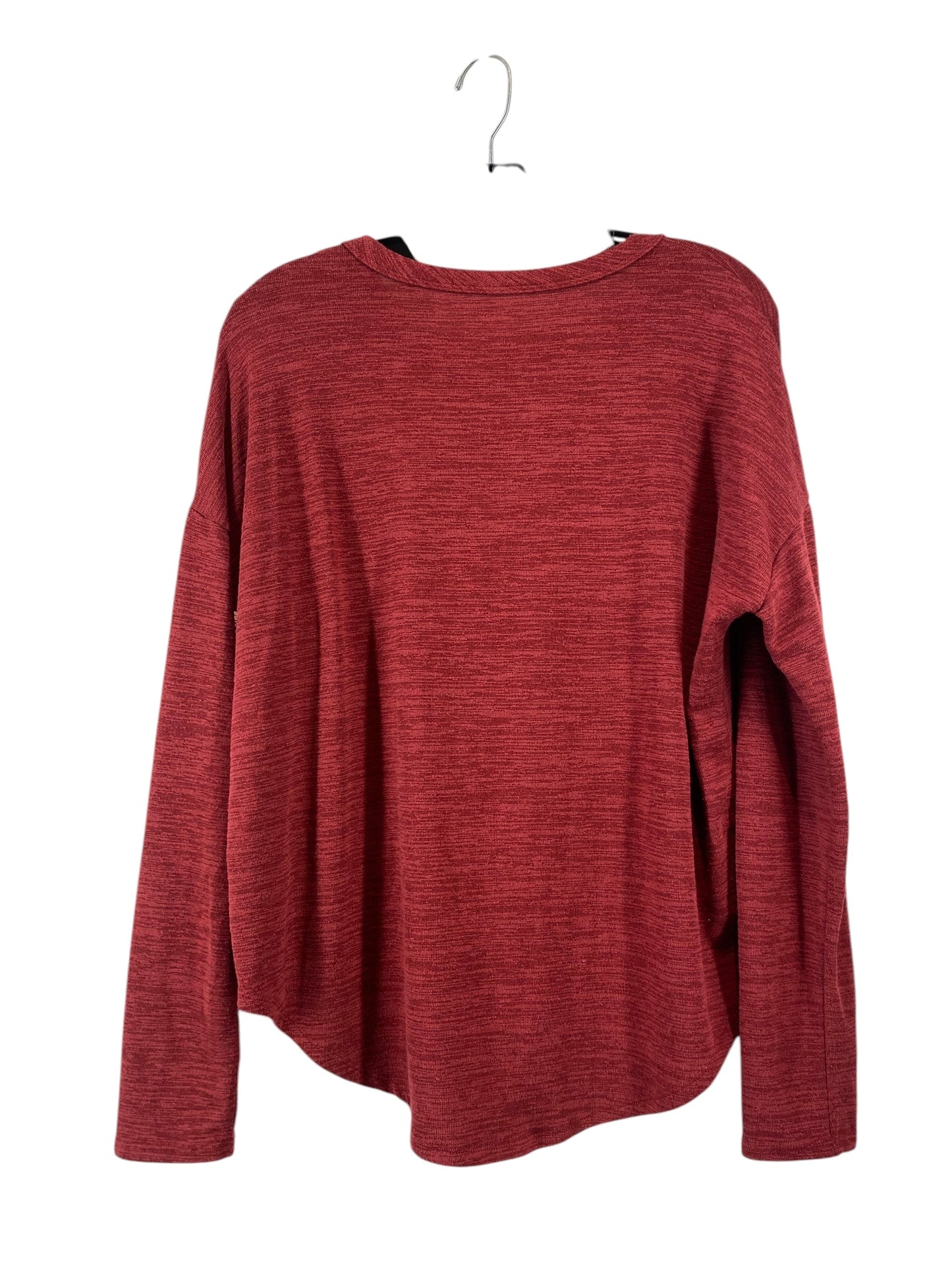 Top Long Sleeve By Time And Tru In Red, Size: M