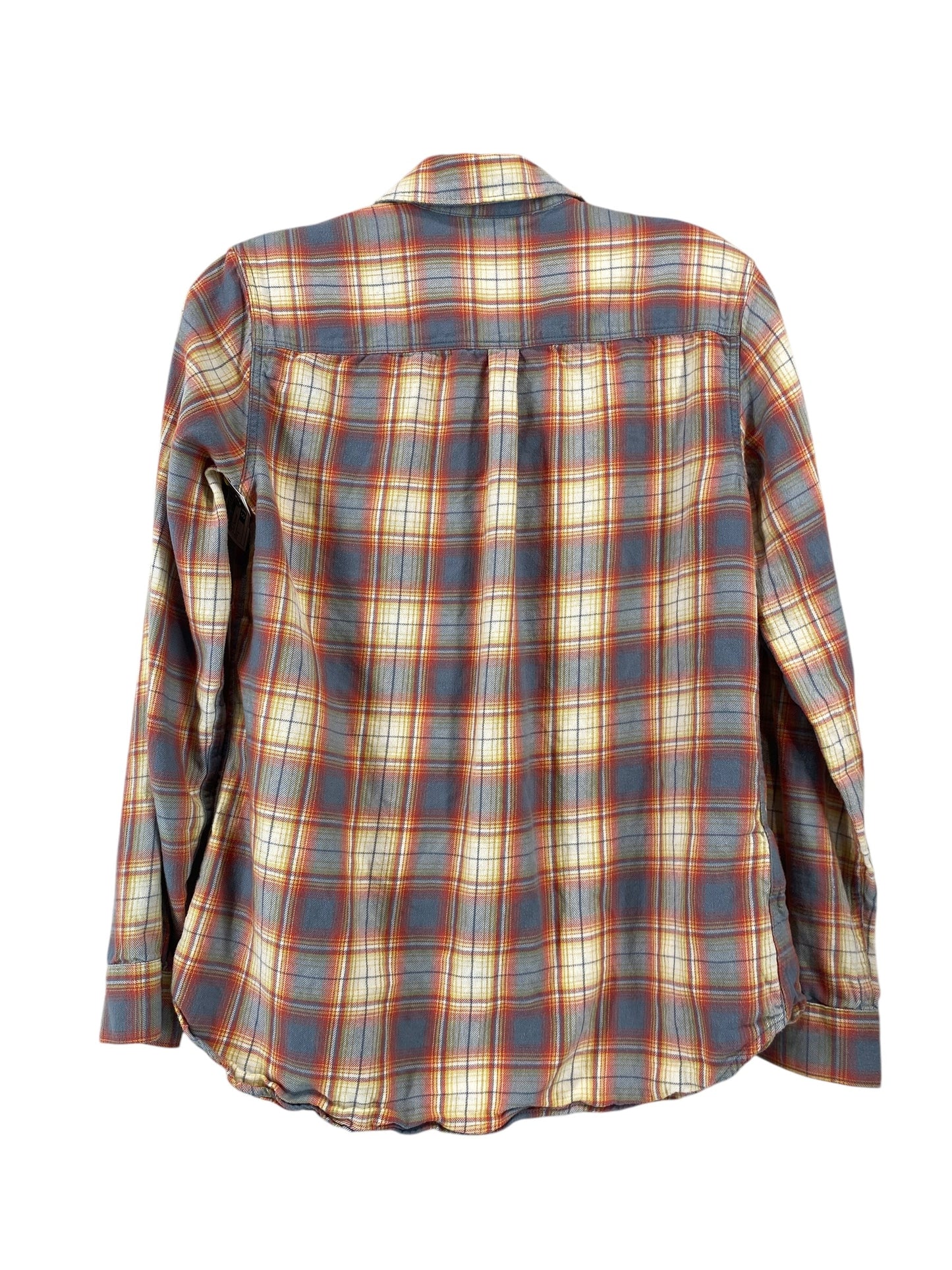 Top Long Sleeve By Eddie Bauer In Plaid Pattern, Size: S