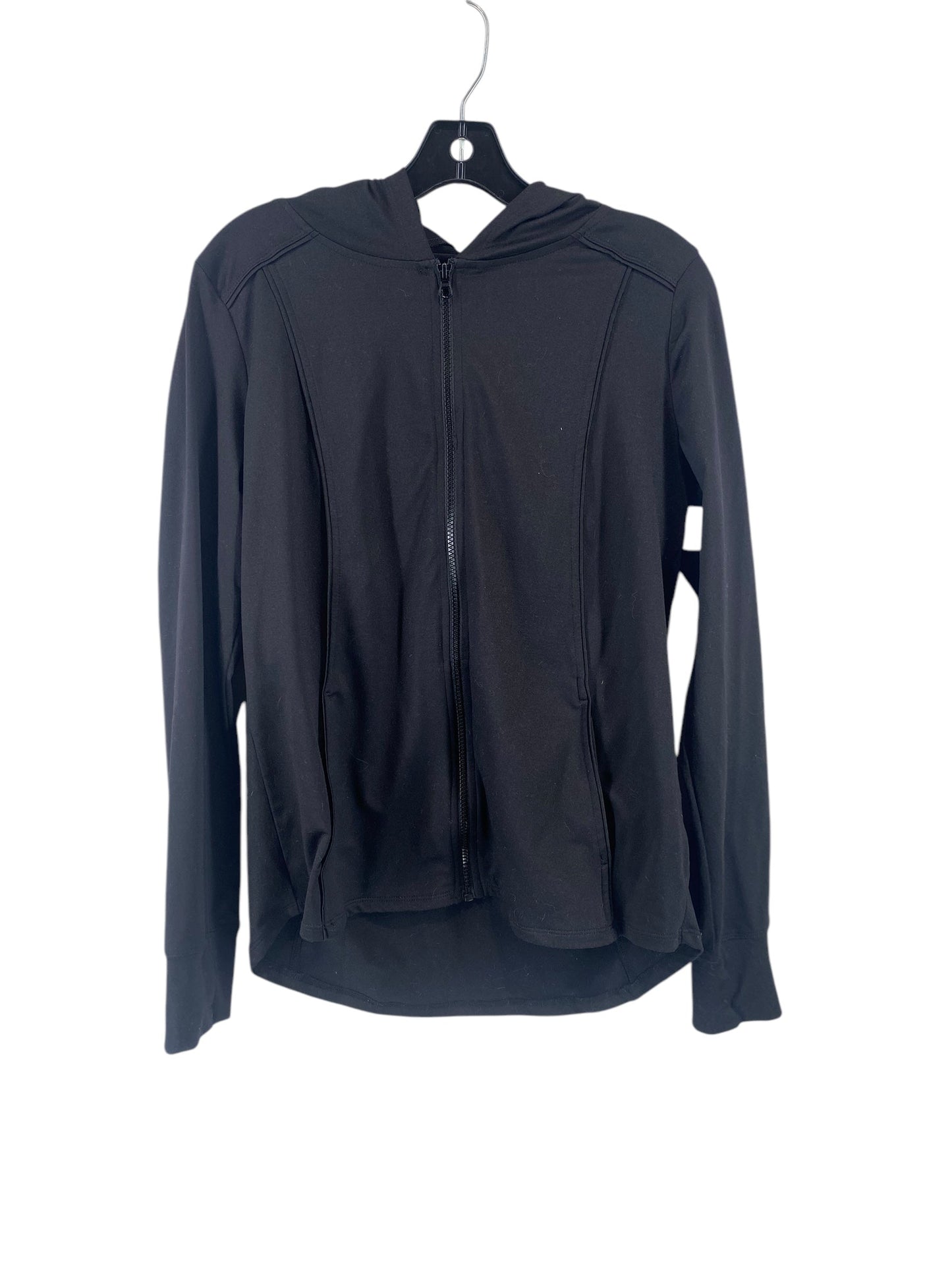 Athletic Top Long Sleeve Collar By Xersion In Black, Size: S