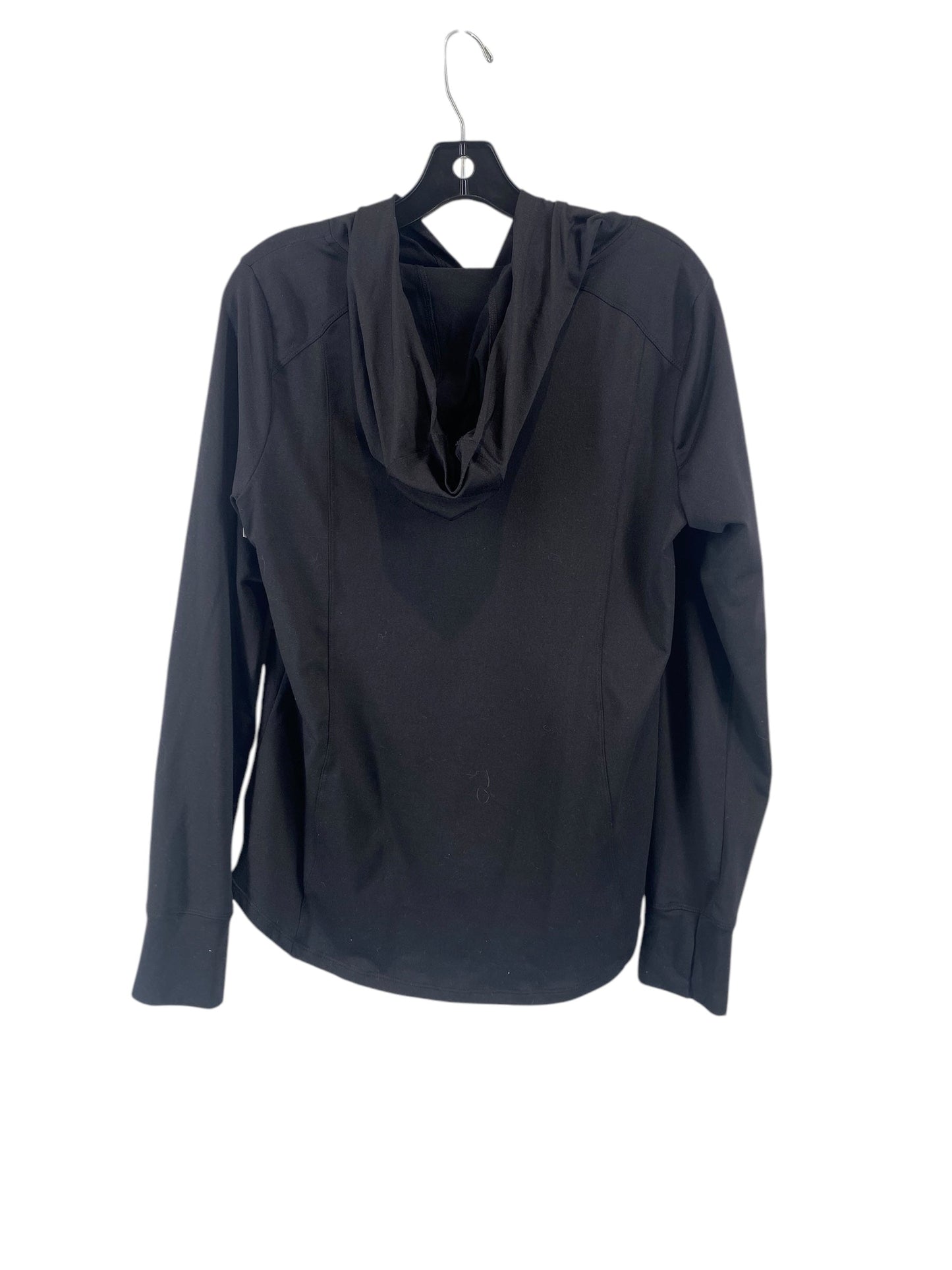 Athletic Top Long Sleeve Collar By Xersion In Black, Size: S