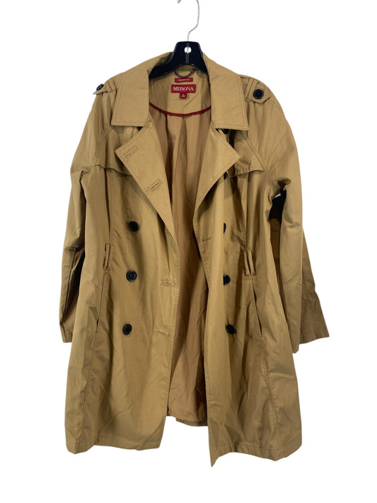 Coat Raincoat By Merona In Brown, Size: L