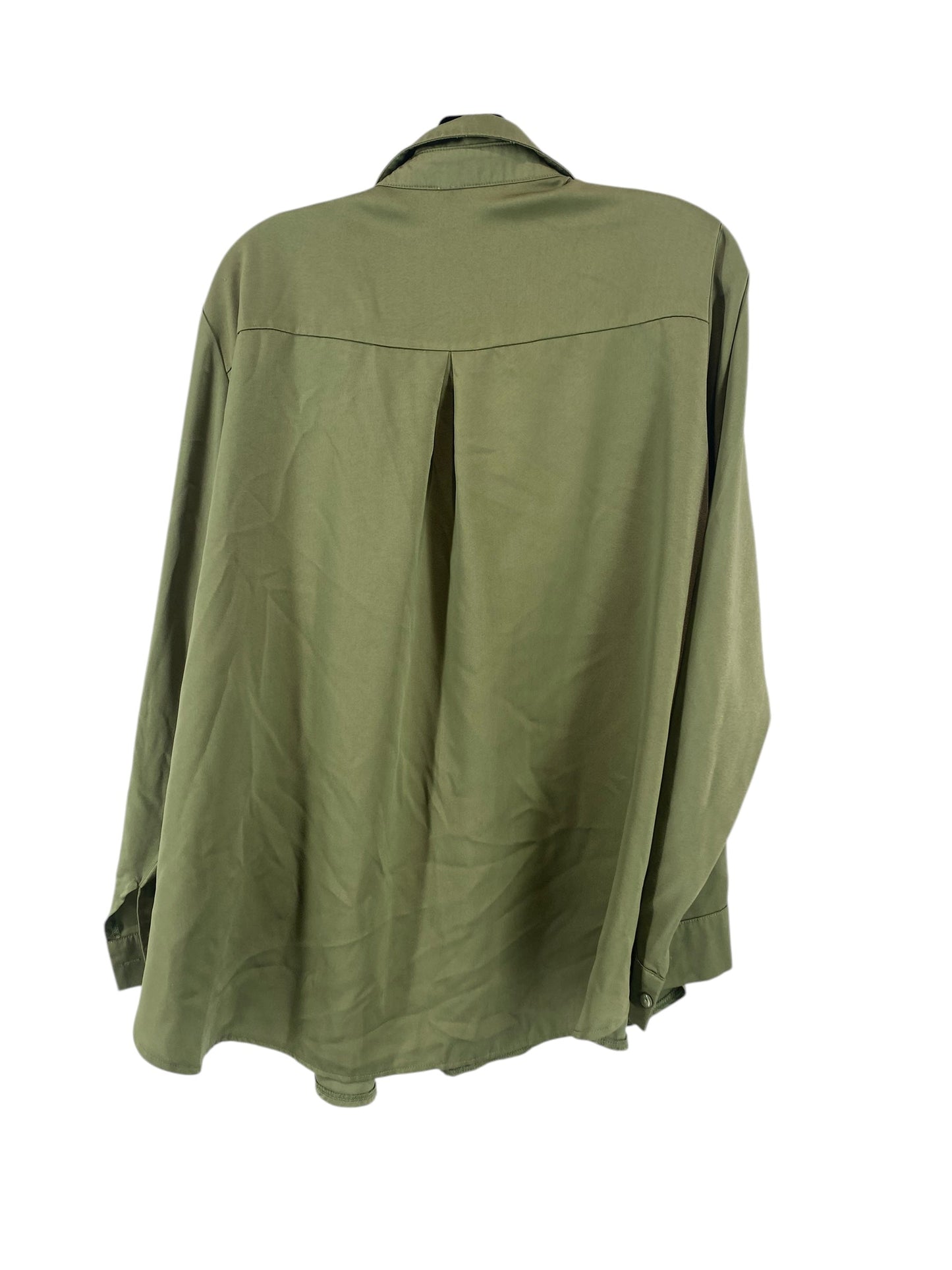 Blouse Long Sleeve By Clothes Mentor In Green, Size: 2x