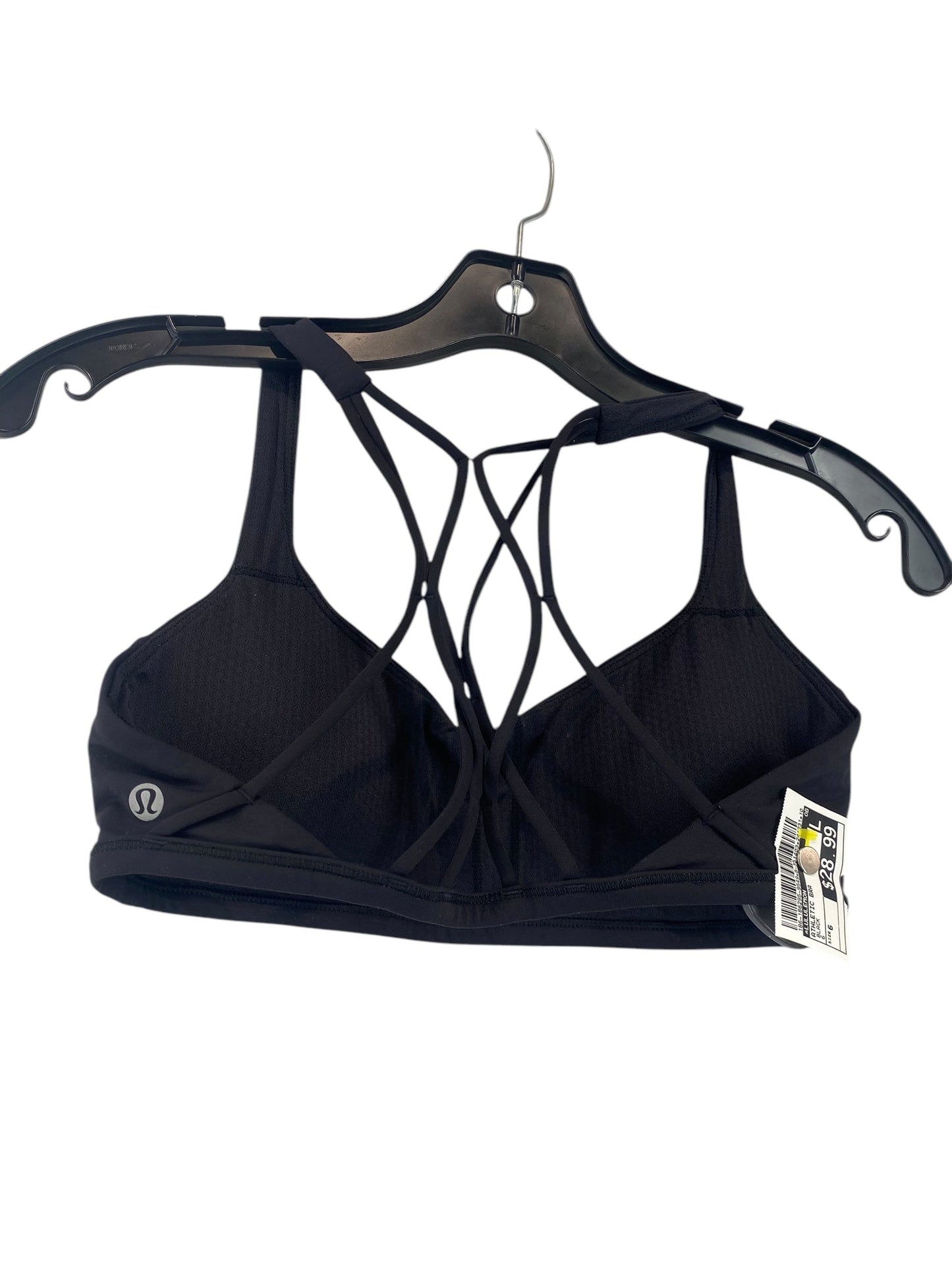 Athletic Bra By Lululemon In Black, Size: 6