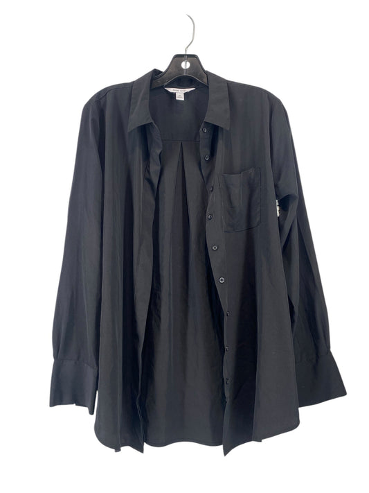 Blouse Long Sleeve By Nine West In Black, Size: M