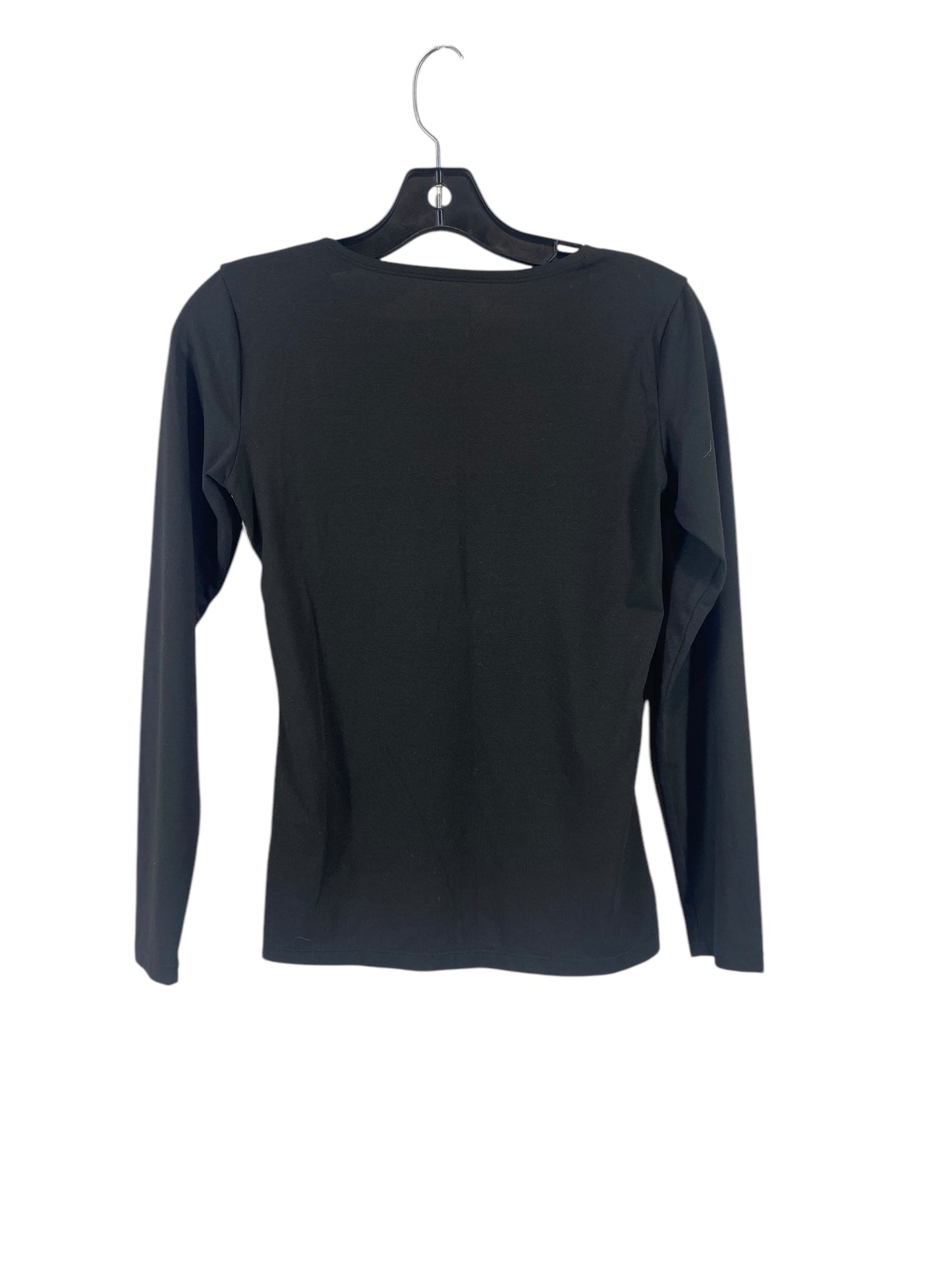 Athletic Top Long Sleeve Collar By 32 Degrees In Black, Size: S