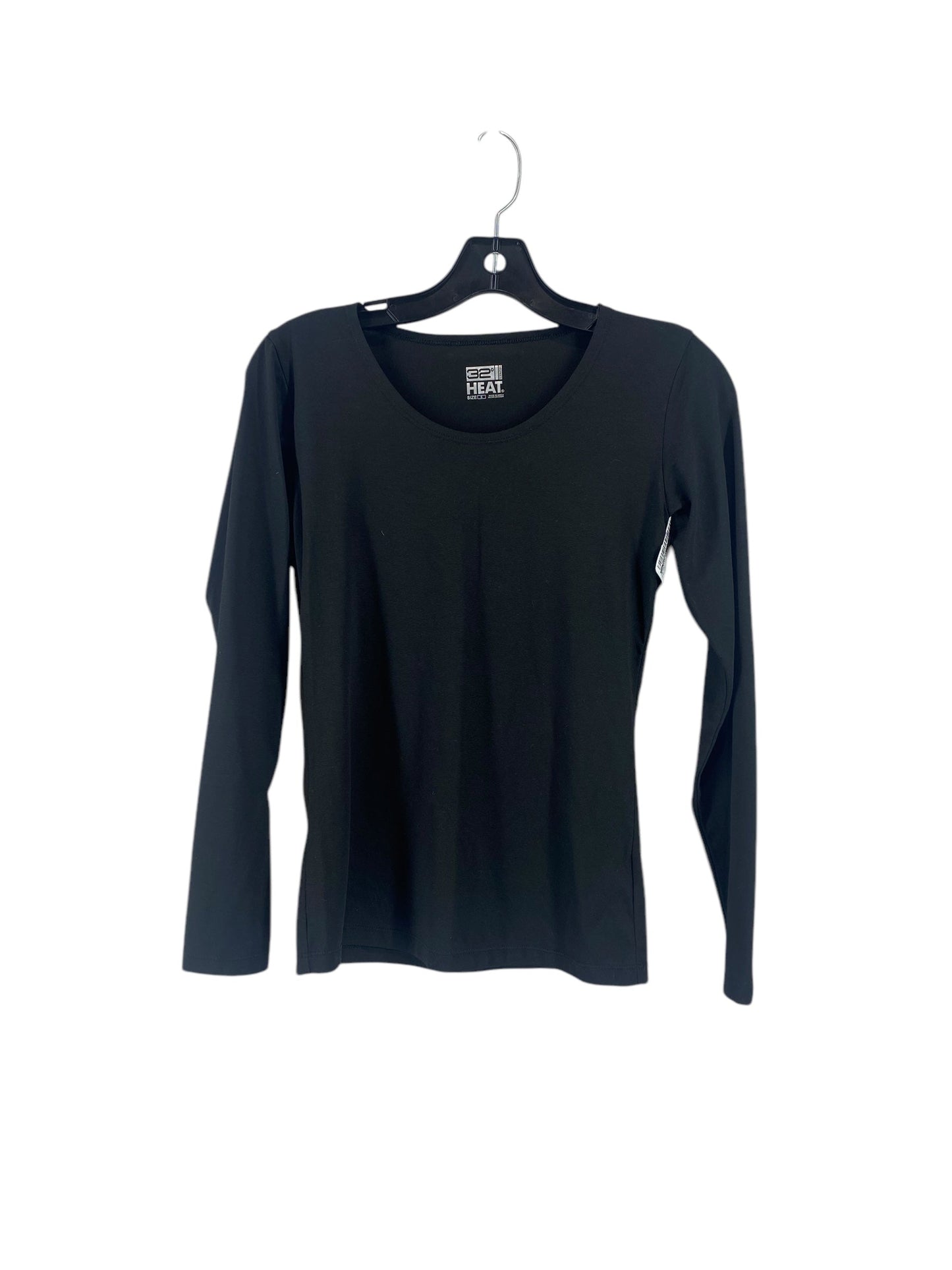 Athletic Top Long Sleeve Collar By 32 Degrees In Black, Size: S