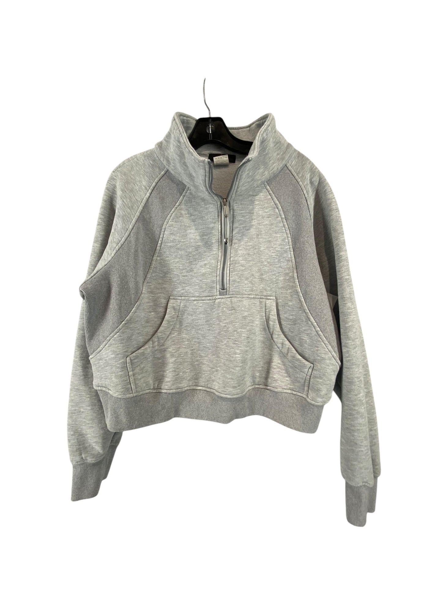 Athletic Top Long Sleeve Crewneck By Clothes Mentor In Grey, Size: M