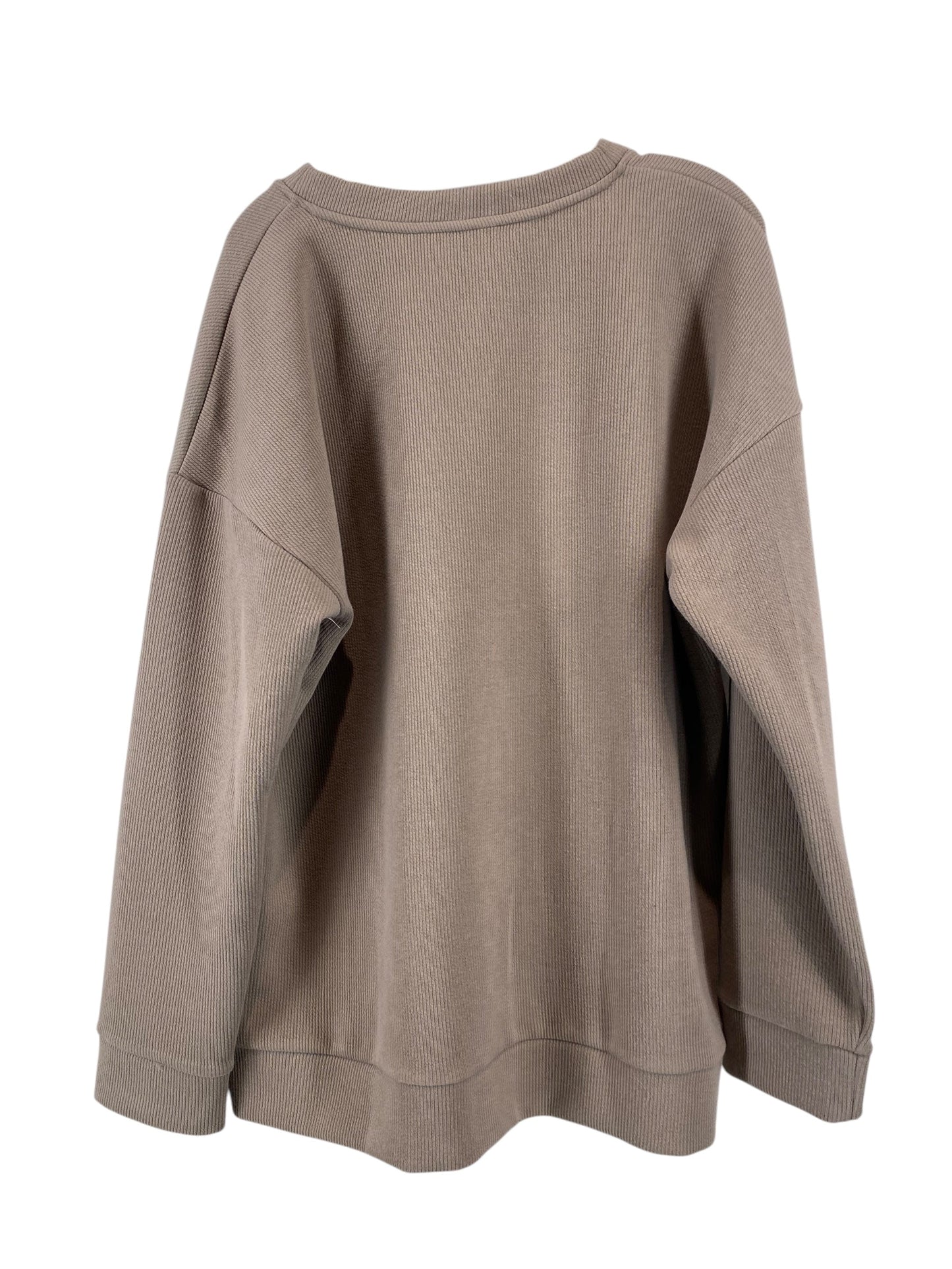 Sweatshirt Crewneck By Marc New York In Brown, Size: 2x