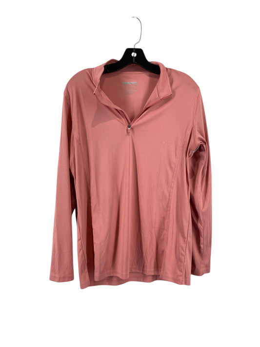 Athletic Top Long Sleeve Collar By Clothes Mentor In Pink, Size: L