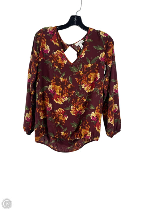 Top Long Sleeve By Allison Joy In Floral Print, Size: S