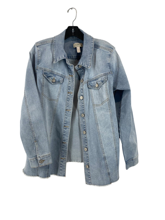 Jacket Denim By Logo In Blue Denim, Size: 8