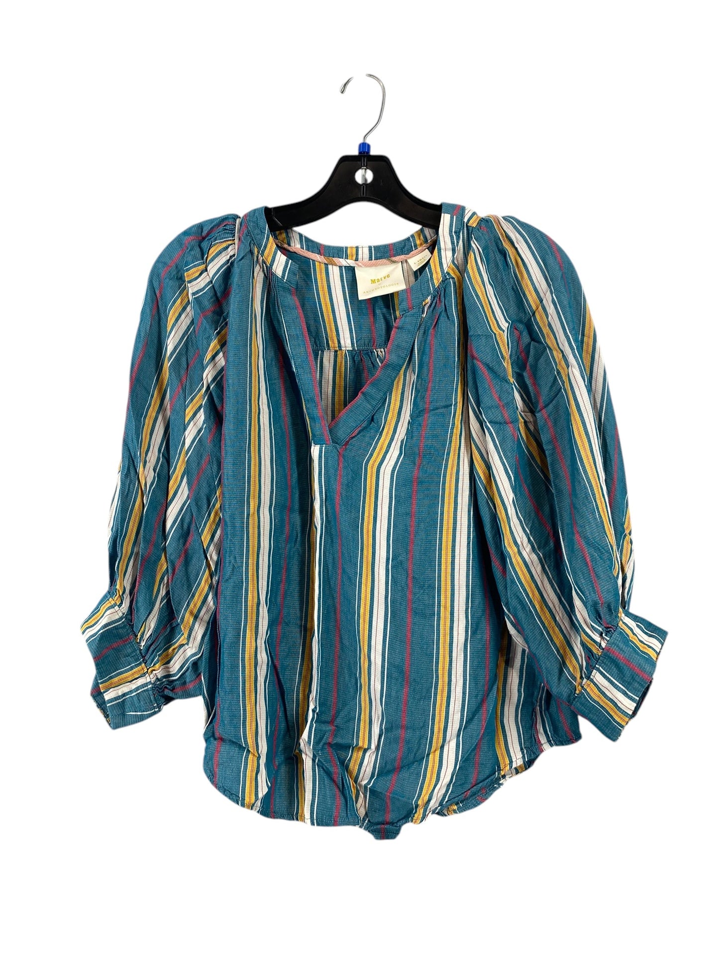 Top Short Sleeve By Maeve In Striped Pattern, Size: Xs