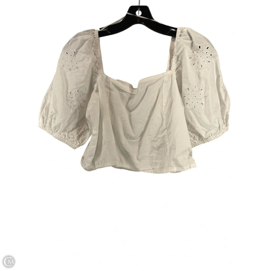 Top Short Sleeve By H&m In White, Size: L