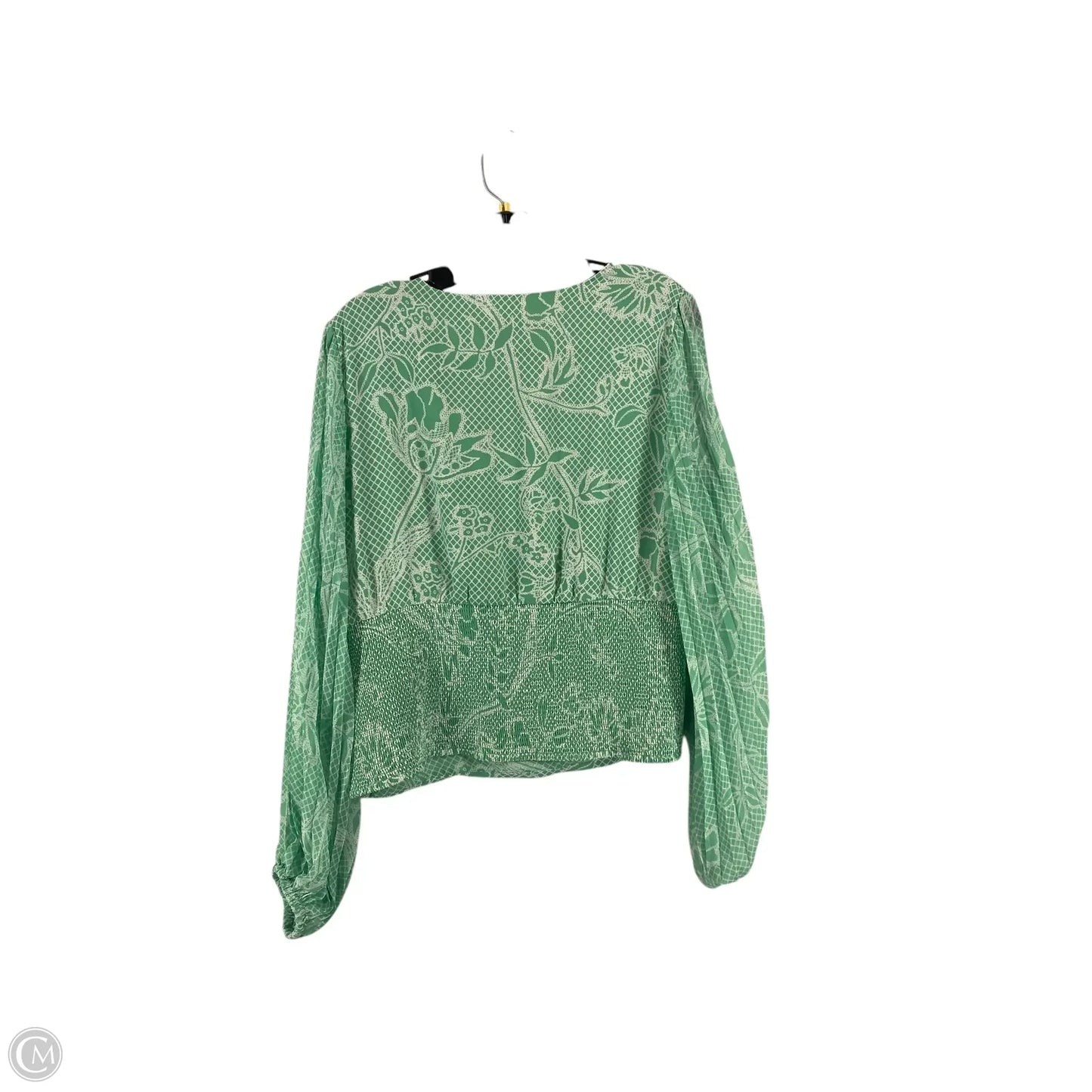 Top Long Sleeve By White House Black Market In Green, Size: 14