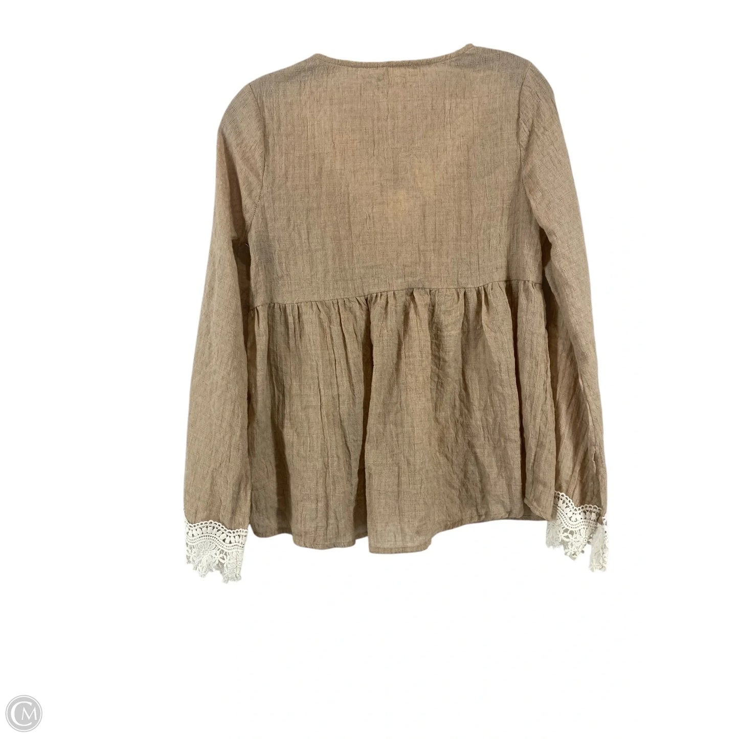 Top Long Sleeve By Altard State In Tan, Size: S