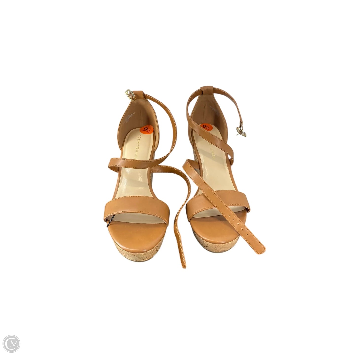 Sandals Heels Platform By Tommy Hilfiger In Brown, Size: 9.5