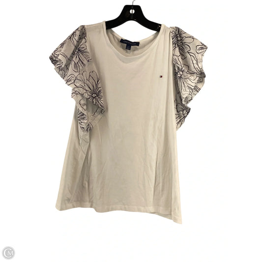 Top Short Sleeve By Tommy Hilfiger In White, Size: L