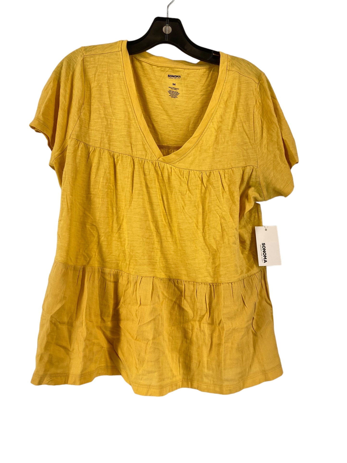 Yellow Top Short Sleeve Sonoma, Size M